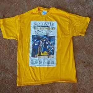 Yellow NBA Finals T-Shirt 2009 Kobe Bryant LA Lakers